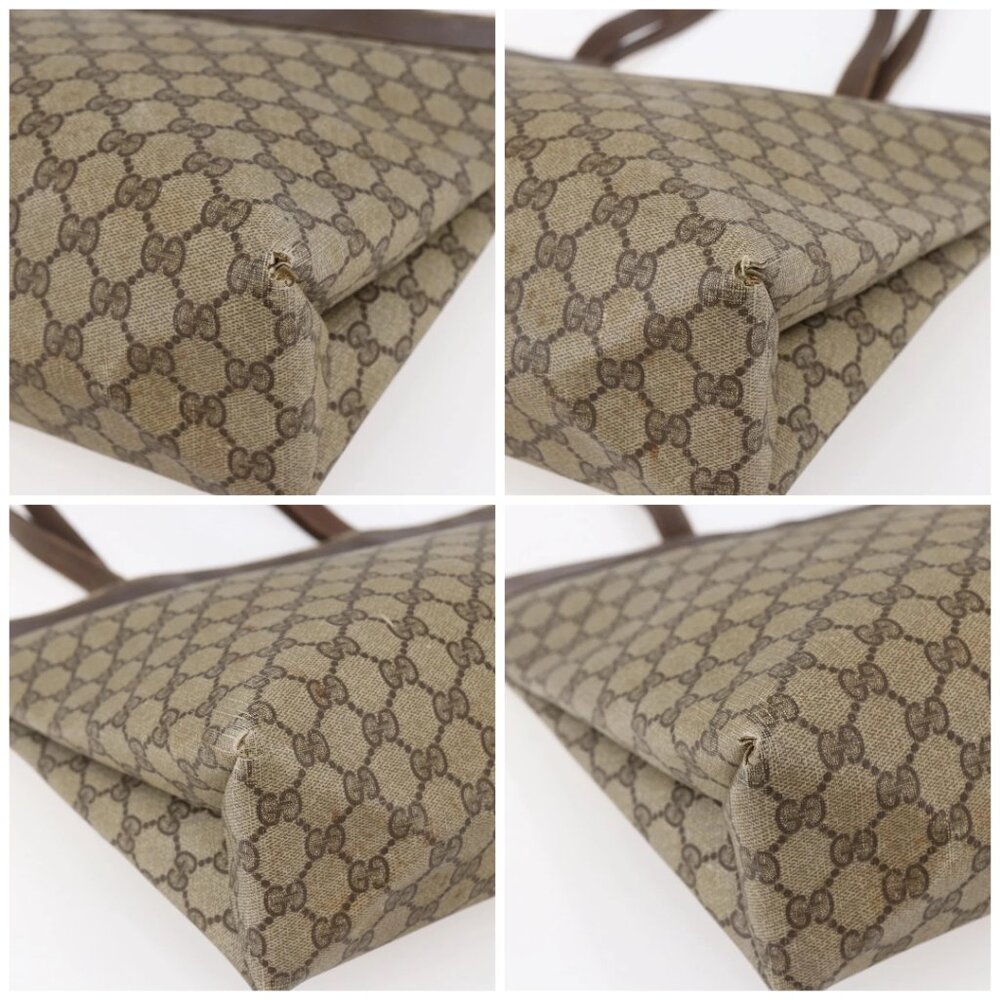 GUCCI GG Supreme Tote Bag PVC Beige 156 02 109 Auth bs30092 - Picture 16 of 16